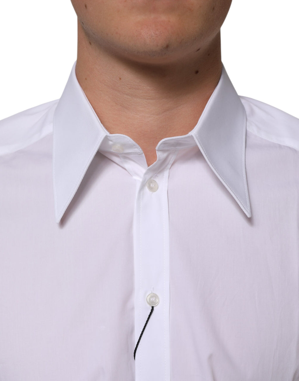 Chemise formelle pour hommes Dolce & Gabbana, blanche en coton slim fit, élégante pour occasions spéciales.