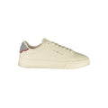 Chaussure sneaker beige en polyuréthane pour homme de la marque Tommy Hilfiger, vue de côté.