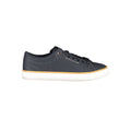 Chaussure de sport homme Tommy Hilfiger en polyester bleu, baskets de marche modernes et confortables.
