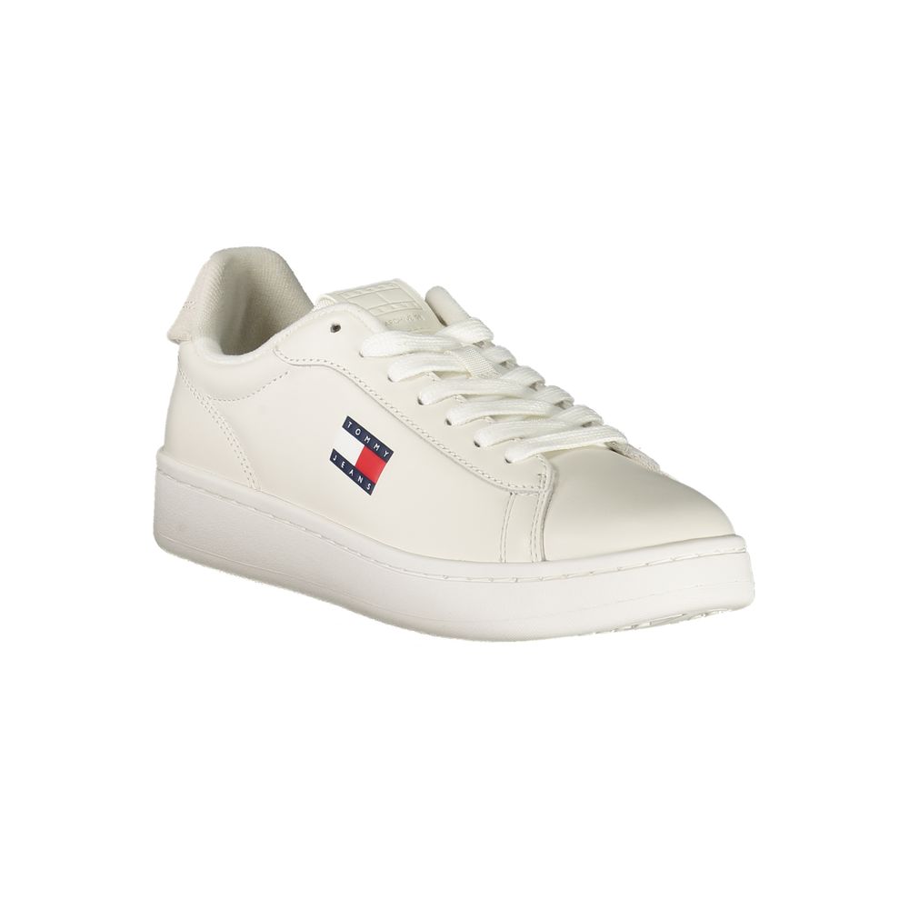 Sneakers pour femmes Tommy Hilfiger Bianco en polyuréthane, design moderne blanc avec détails stylés visibles.