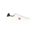 Sneakers en polyuréthane blanches Tommy Hilfiger pour homme, style décontracté et moderne, visible sur l'image.