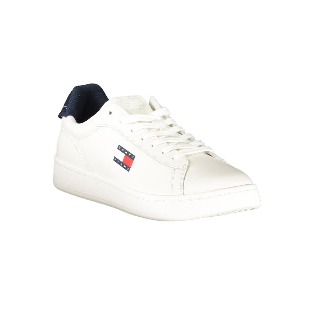 Sneakers Tommy Hilfiger Bianco en polyuréthane pour homme, vue de face, décontractées et modernes.