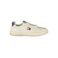 Sneakers pour hommes Tommy Hilfiger Bianco en polyuréthane, chaussure décontractée avec design moderne et semelle blanche visible.