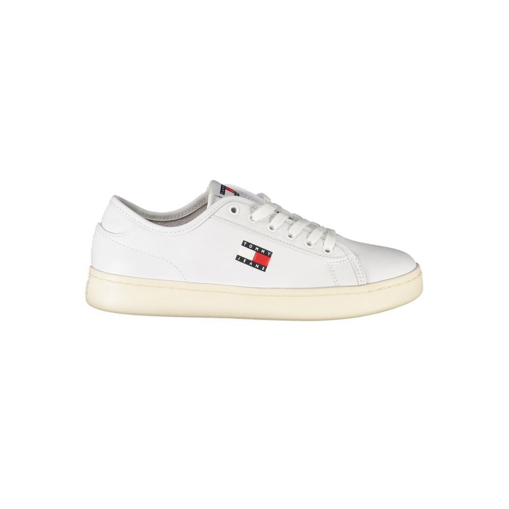 Baskets pour femmes Tommy Hilfiger Bianco en polyuréthane, design moderne blanc avec détails tendance.