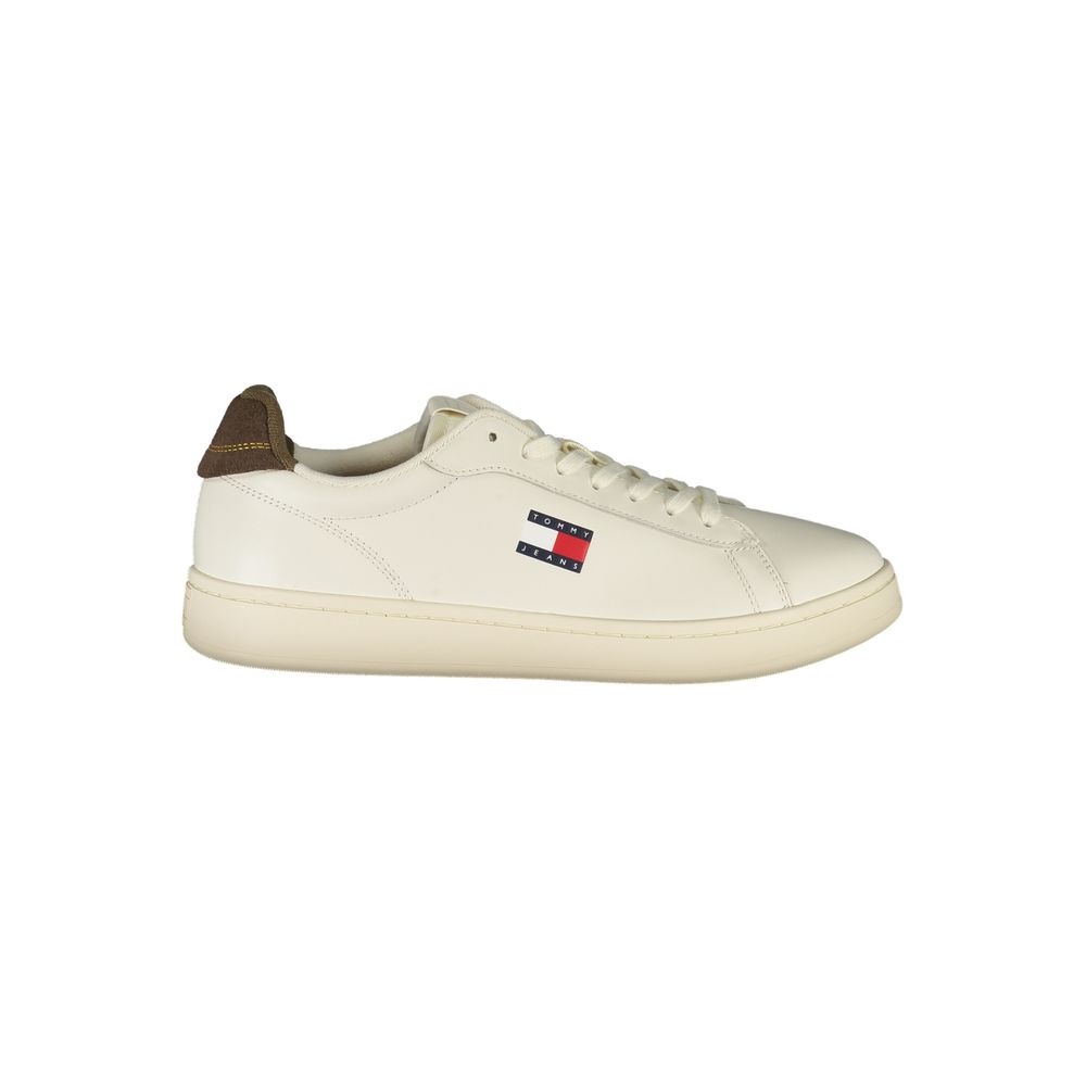 Chaussures hommes Tommy Hilfiger Bianco en polyuréthane, sneakers blanches élégantes avec design moderne et confort.
