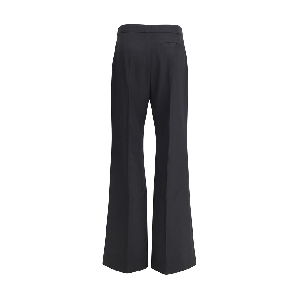 Pantalon en laine noire Givenchy Oves Aries avec coupe élégante et détails modernes, porté sur un mannequin.