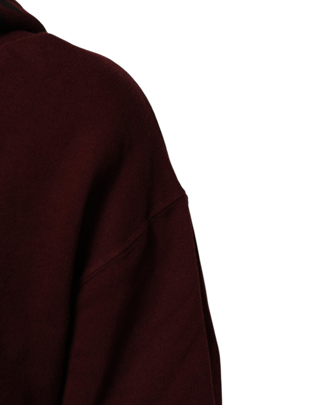 Sweat à capuche pour homme Dolce & Gabbana en coton bourgogne à carreaux avec doublure, style décontracté et tendance.