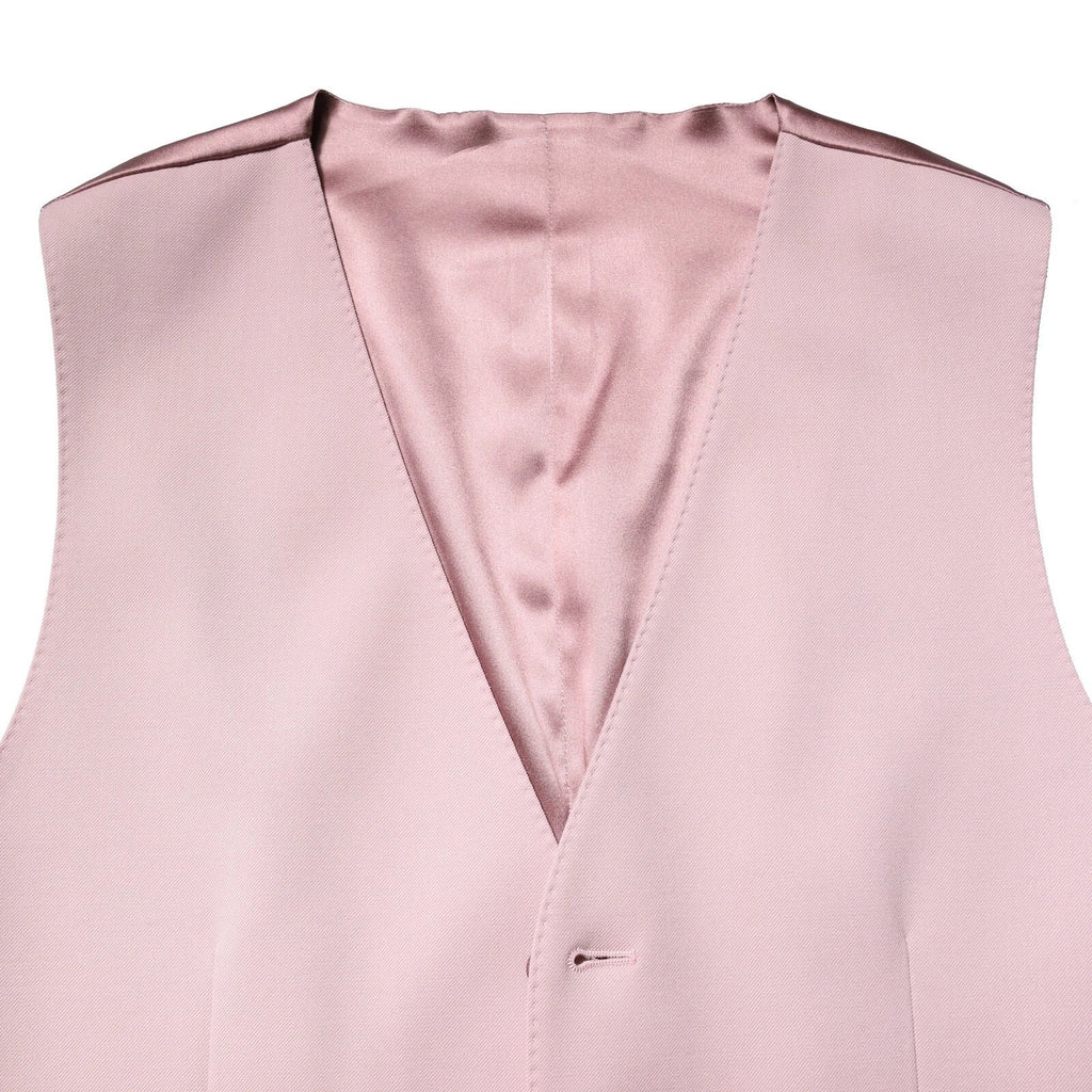 Gilet formel pour homme en laine rose de la marque Dolce & Gabbana, élégant et ajusté.