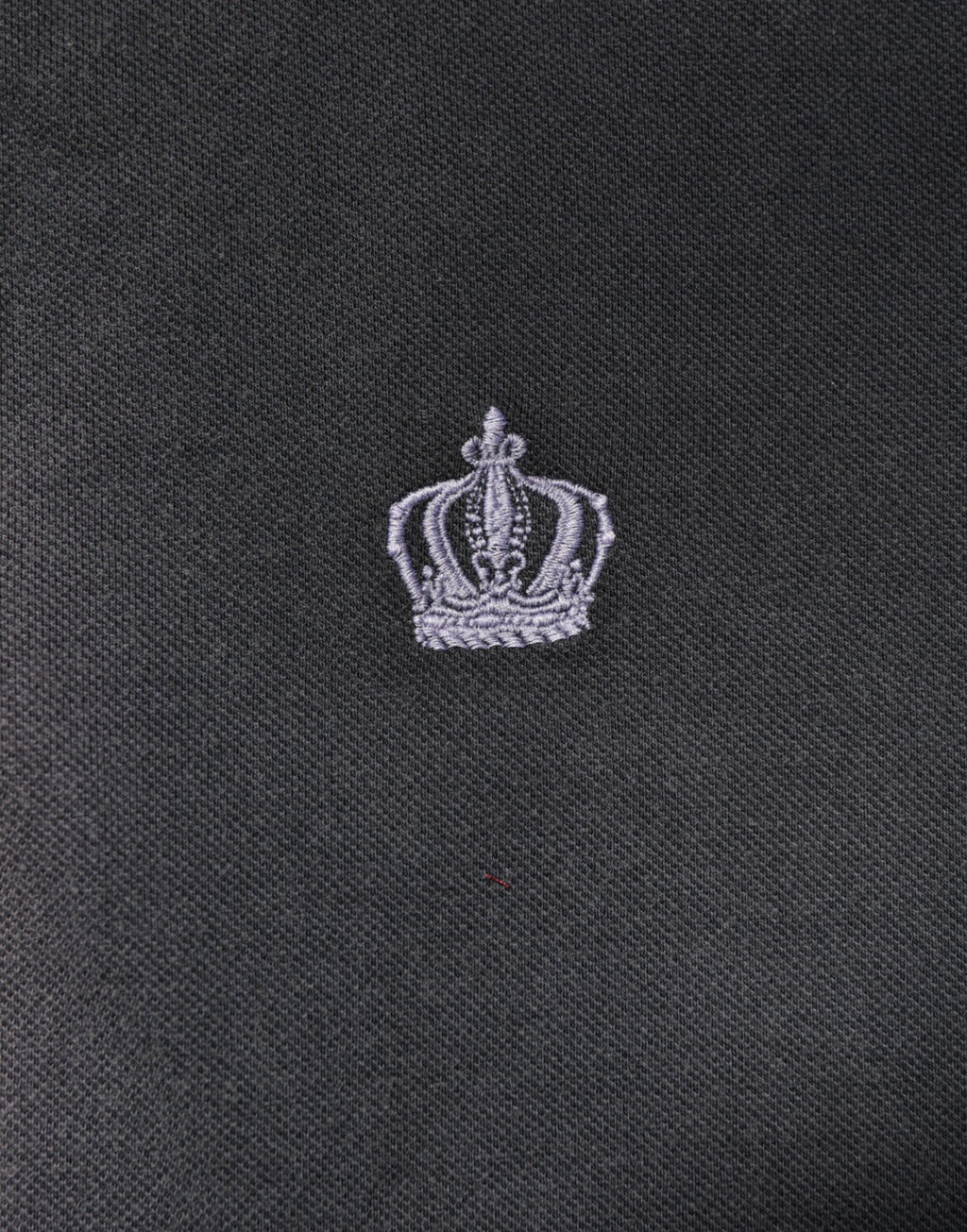 Polo pour homme Dolce & Gabbana en coton gris avec col en forme de couronne, style élégant et classique.