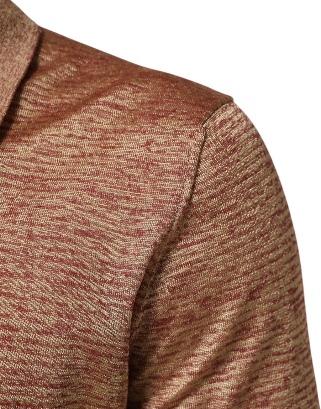 Polo à manches courtes en soie marron texturée de Dolce & Gabbana, style élégant et sophistiqué.