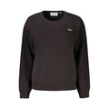 Sweat-shirt pour femmes Pepe Jeans en polyester noir, coupe décontractée, design simple et confortable, porté sur un mannequin.