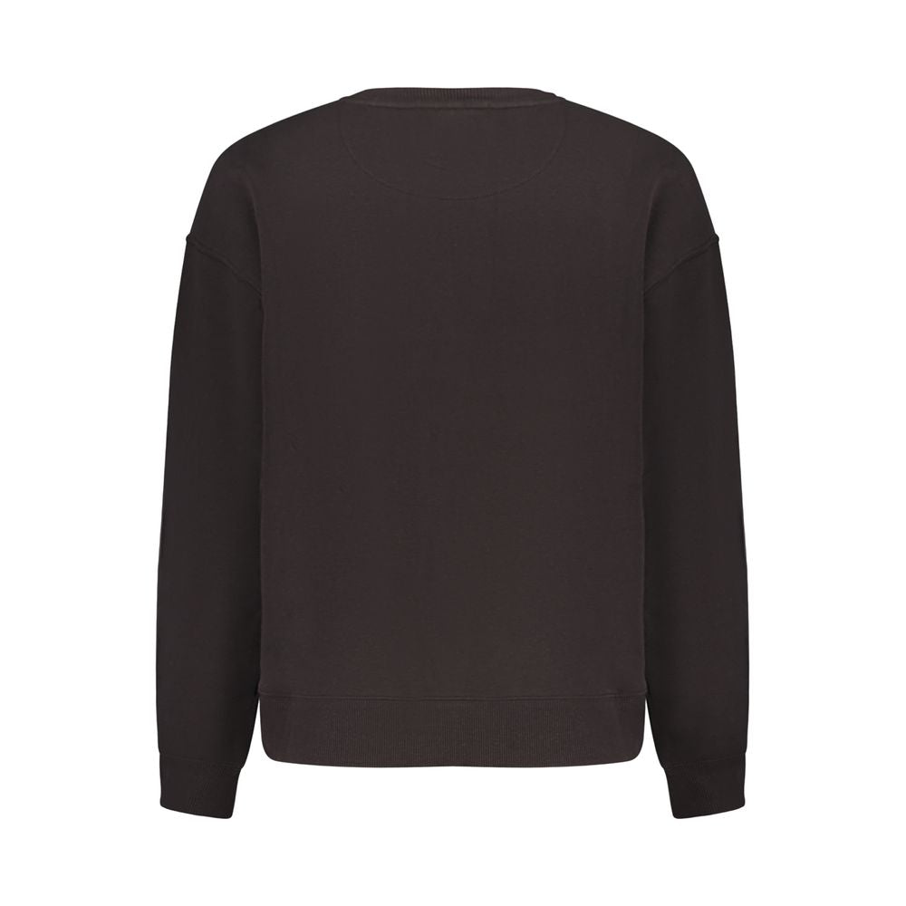 Sweat à capuche en polyester noir pour femme de la marque Pepe Jeans, vue de face avec détails du tissu.