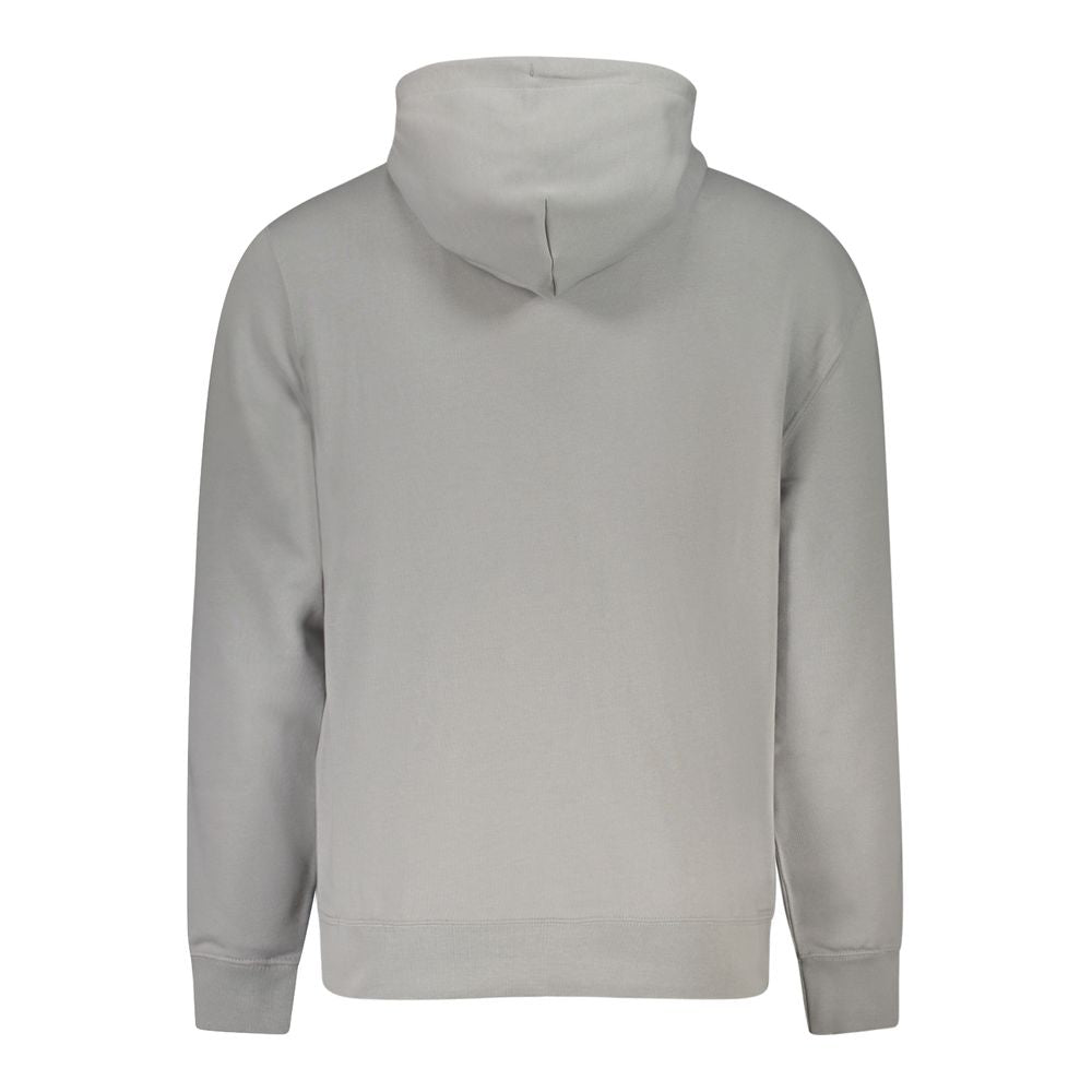 Sweat-shirt gris en coton pour homme de la marque Calvin Klein, vue de face, avec logo discret sur la poitrine.