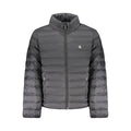 Veste pour homme Calvin Klein en poliammide noire, style moderne et coupe ajustée, visible en image.