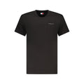 T-shirt en coton noir pour homme de la marque Tommy Hilfiger, coupe classique avec logo discret sur la poitrine.