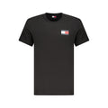T-shirt homme en coton noir de Tommy Hilfiger, col rond et logo discret sur la poitrine, image 8836559.