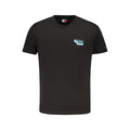 T-shirt homme en coton noir Tommy Hilfiger, coupe classique avec logo brodé sur la poitrine, vue de face.