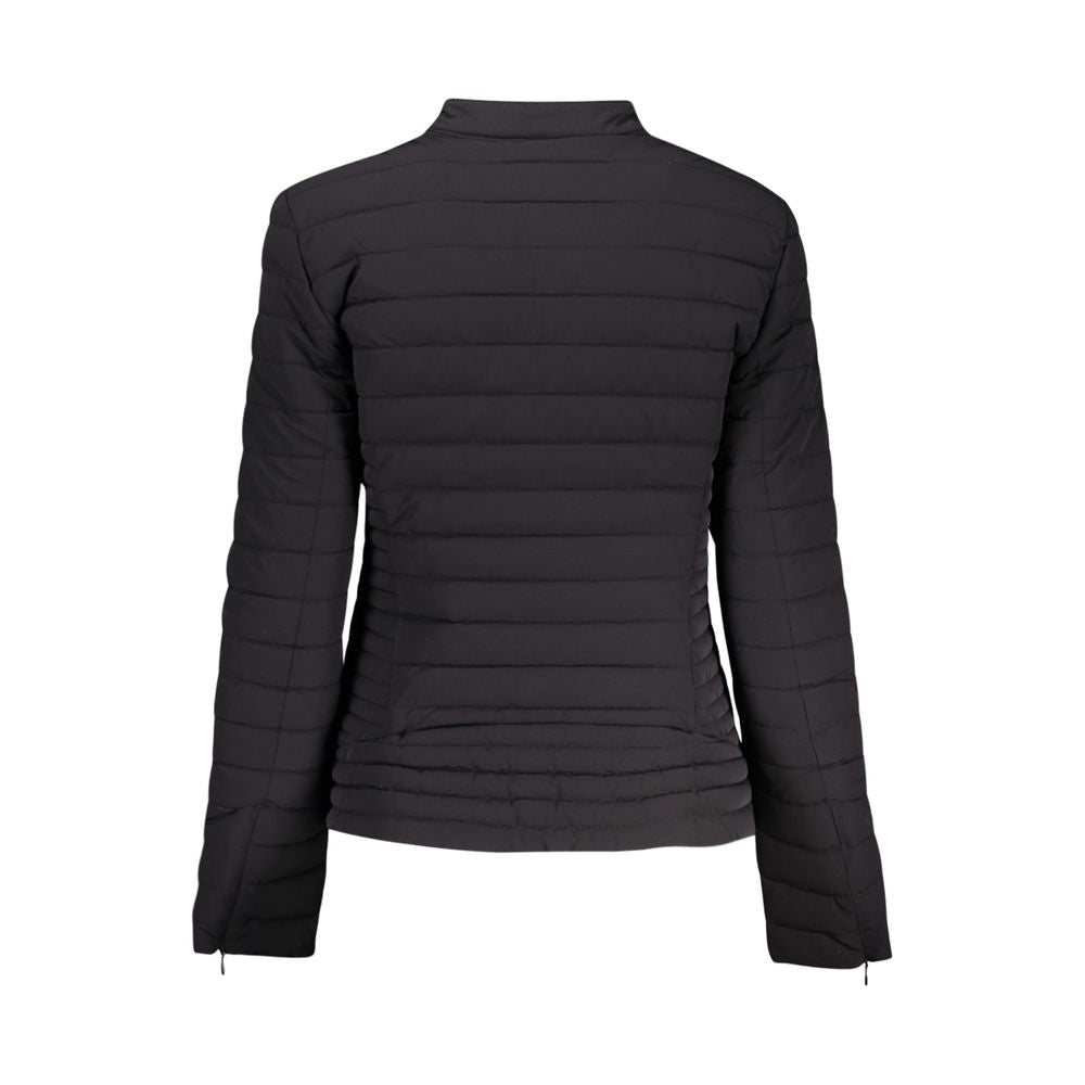 Veste en similicuir noir pour femme de Guess Jeans, coupe moderne et élégante, avec détails stylés en polyester.