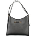 Sac à main Guess Jeans en polyuréthane noir pour femmes, design élégant et tendance, avec détails modernes.