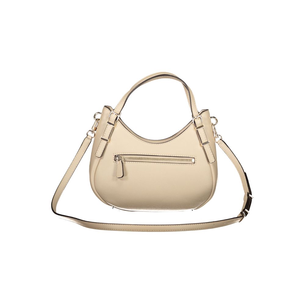 Sac à main Guess Jeans beige en polyuréthane pour femme, avec design élégant et détails modernes visible sur l’image.