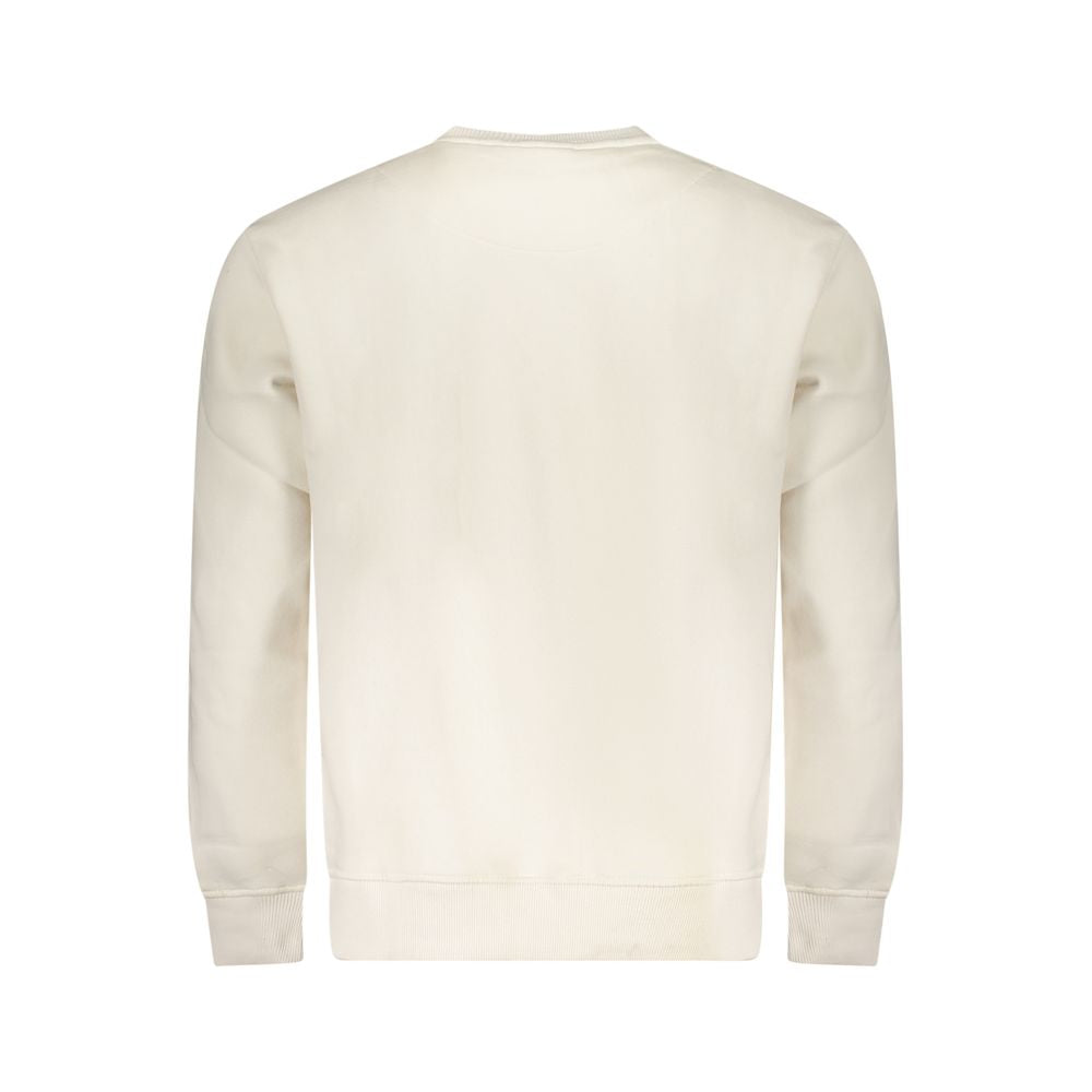 Sweat-shirt blanc en coton pour homme de la marque Pepe Jeans, vue de face, avec col rond et manches longues.