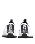Chaussures Dolce & Gabbana Sorrento noires et blanches, baskets slip-on élégantes avec design tendance et confort.
