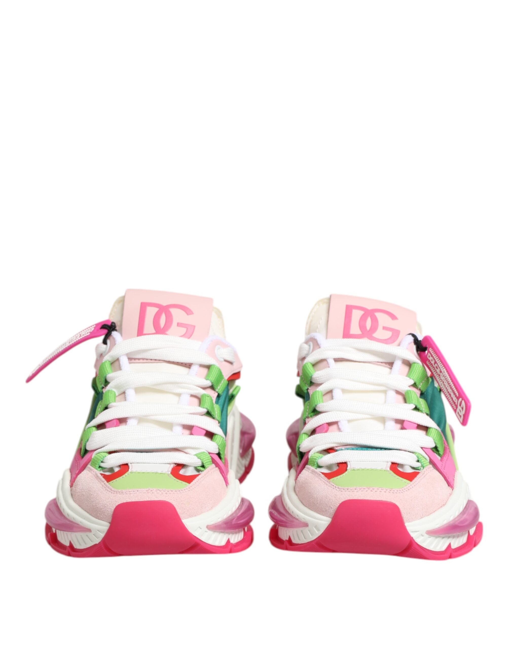 Chaussures sneakers basses Dolce & Gabbana Airmaster en cuir multicolore, style décontracté et tendance, vue de face