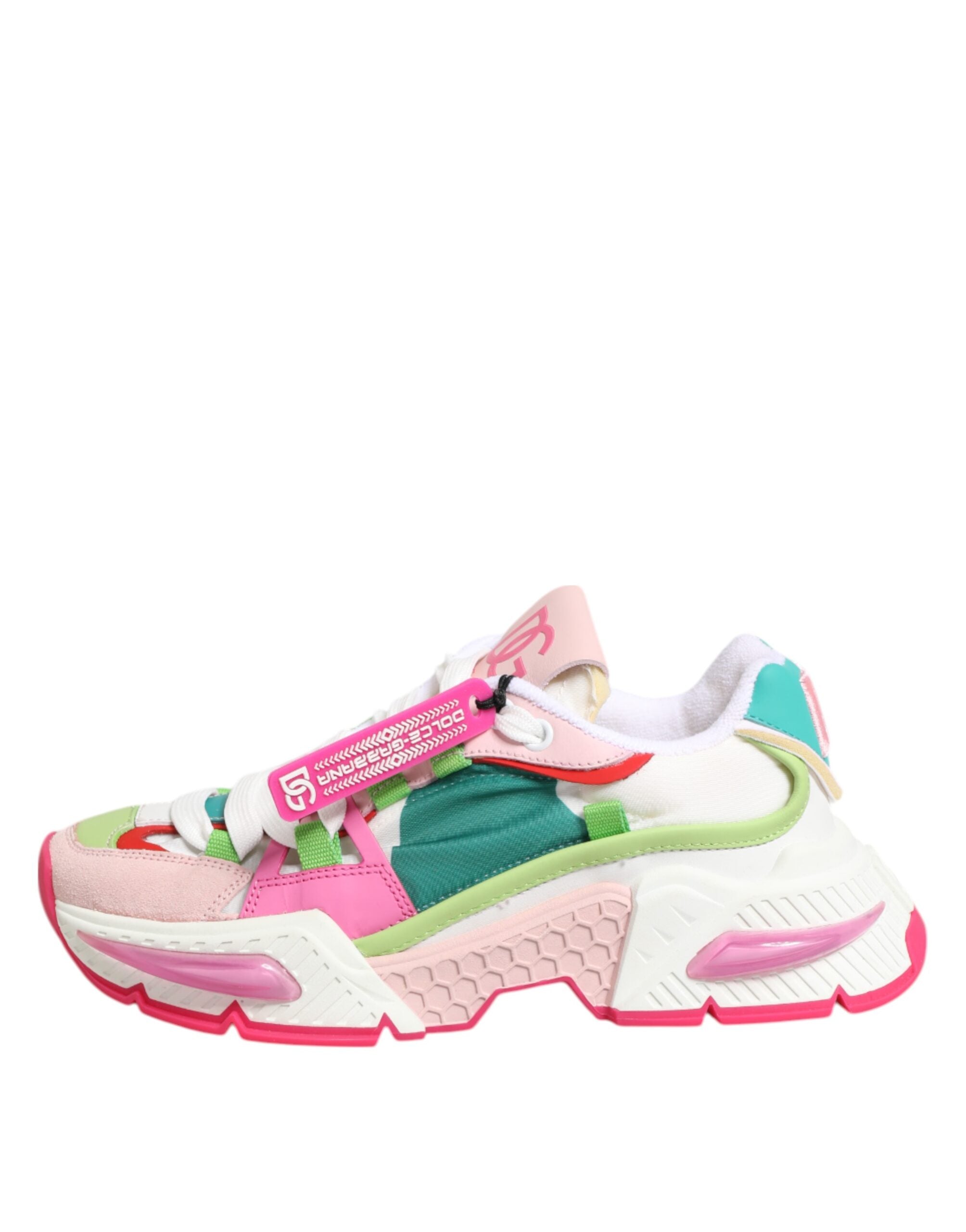 Chaussures sneakers basses Airmaster en cuir multicolore Dolce & Gabbana, style décontracté et élégant.