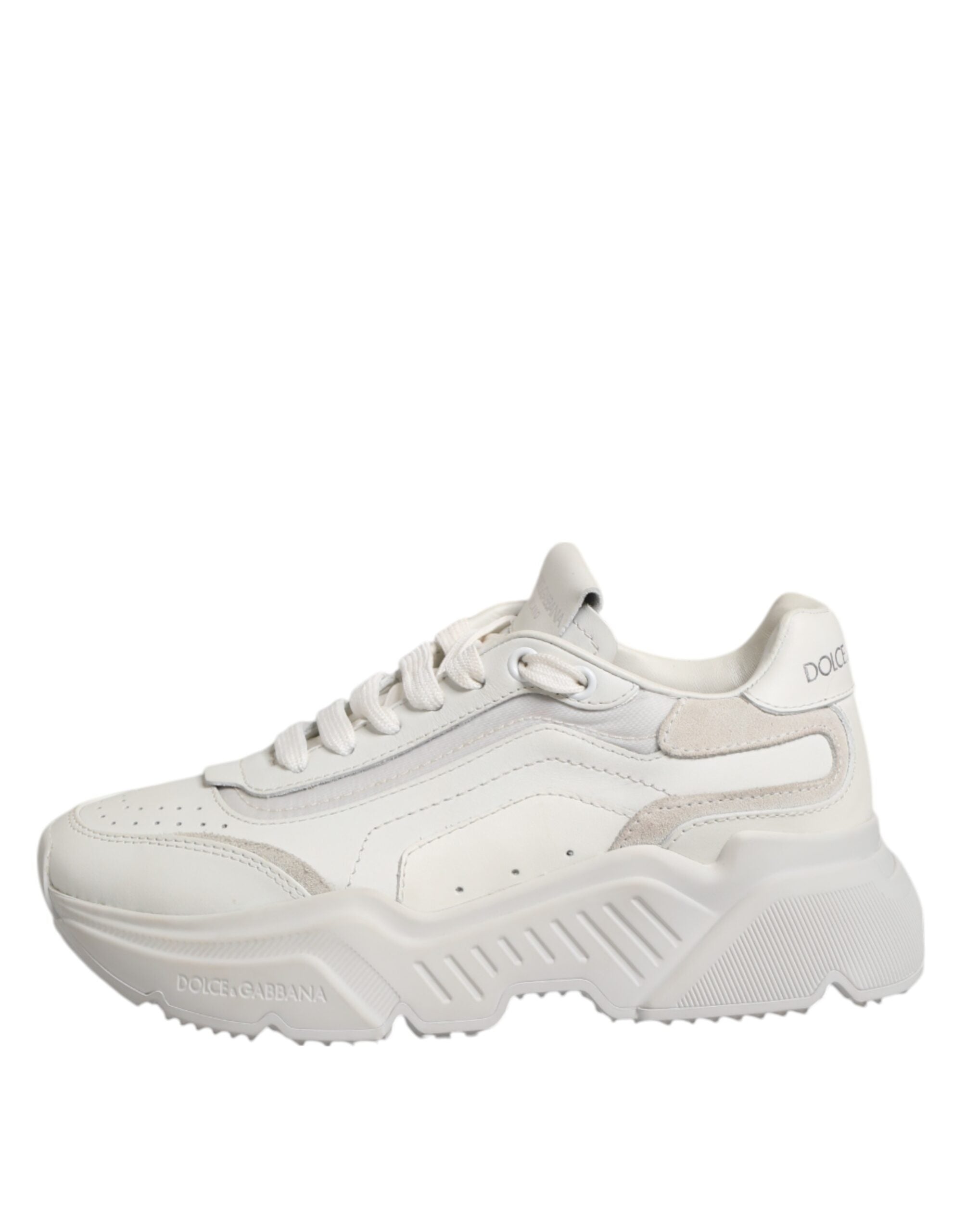 Chaussures sneakers basses blanches Dolce & Gabbana Daymaster pour hommes, design élégant et moderne.