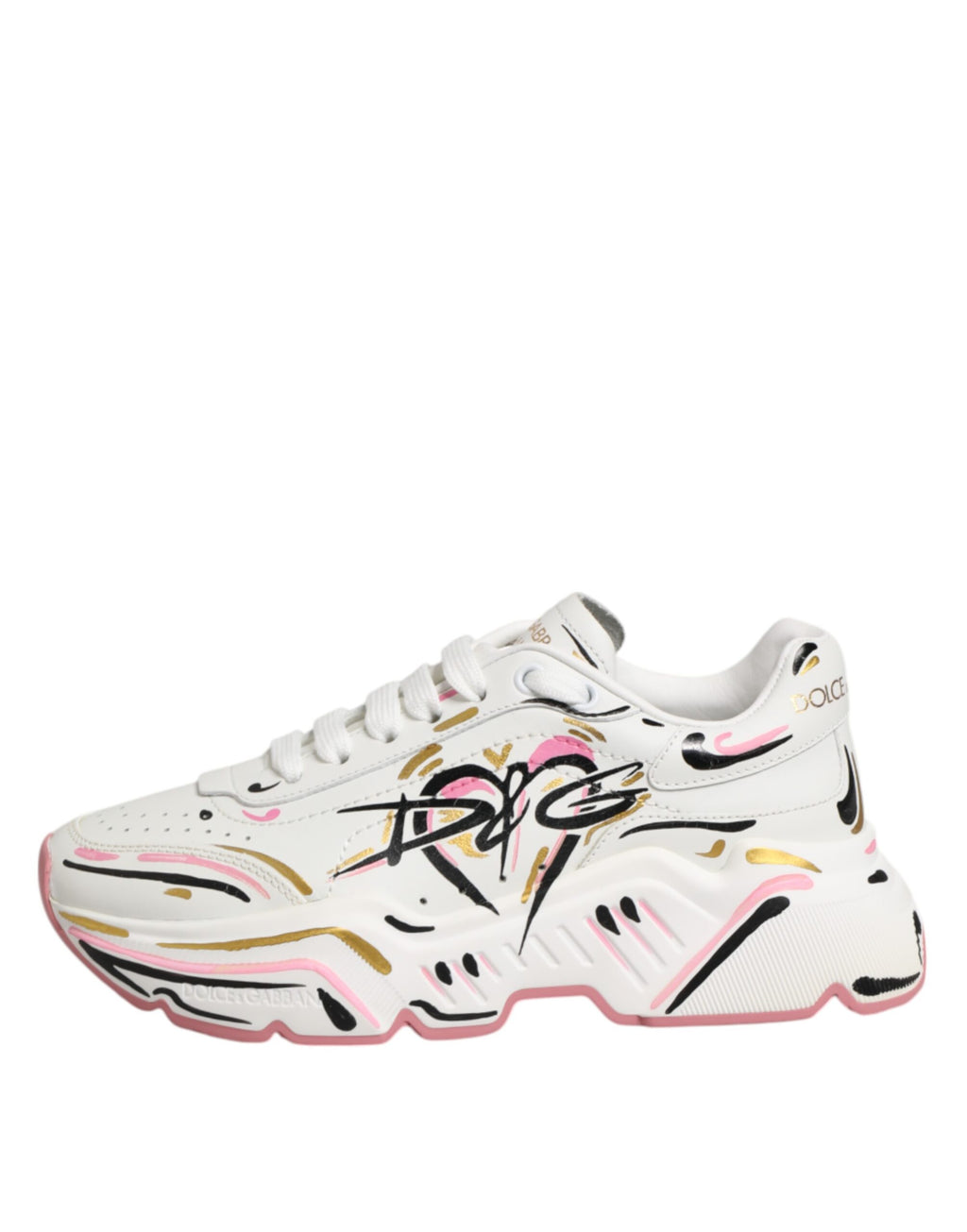 Sneakers multicolores peintes à la main Dolce & Gabbana DAYMASTER, chaussures de mode pour homme et femme.