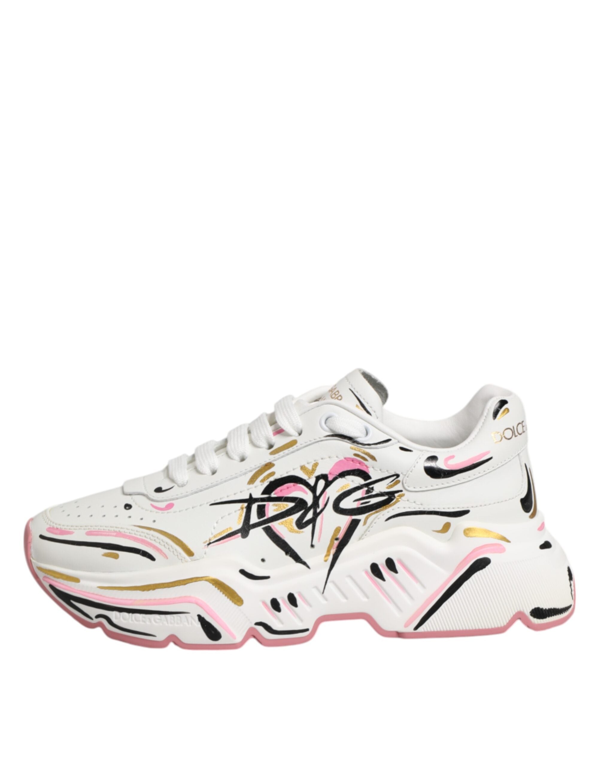 Sneakers multicolores peintes à la main Dolce & Gabbana DAYMASTER, chaussures de mode pour homme et femme.