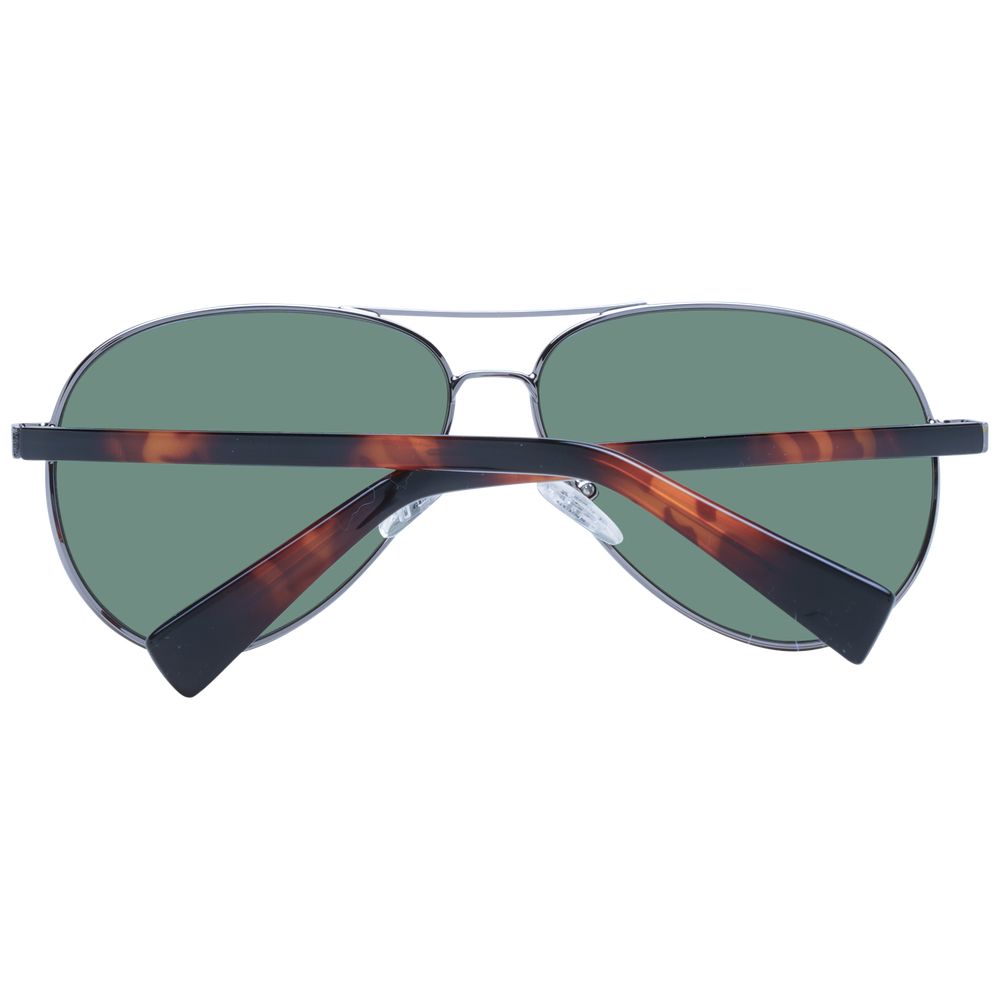 Lunettes de soleil en métal gris Guess, style élégant avec monture fine et verres teintés, pour un look sophistiqué.