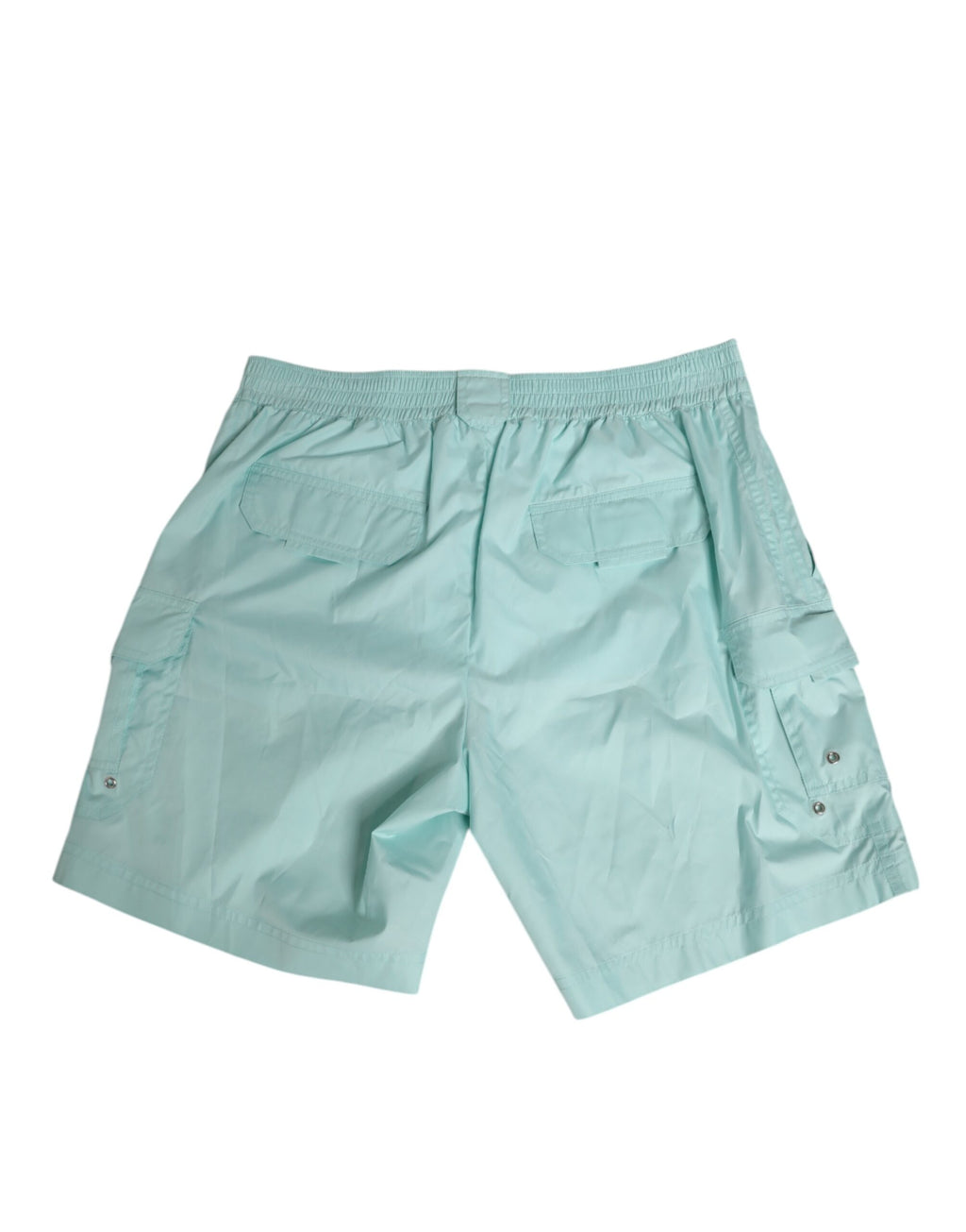 Shorts de bain pour homme Dolce & Gabbana en polyester bleu aqua, vêtement de plage élégant et confortable.