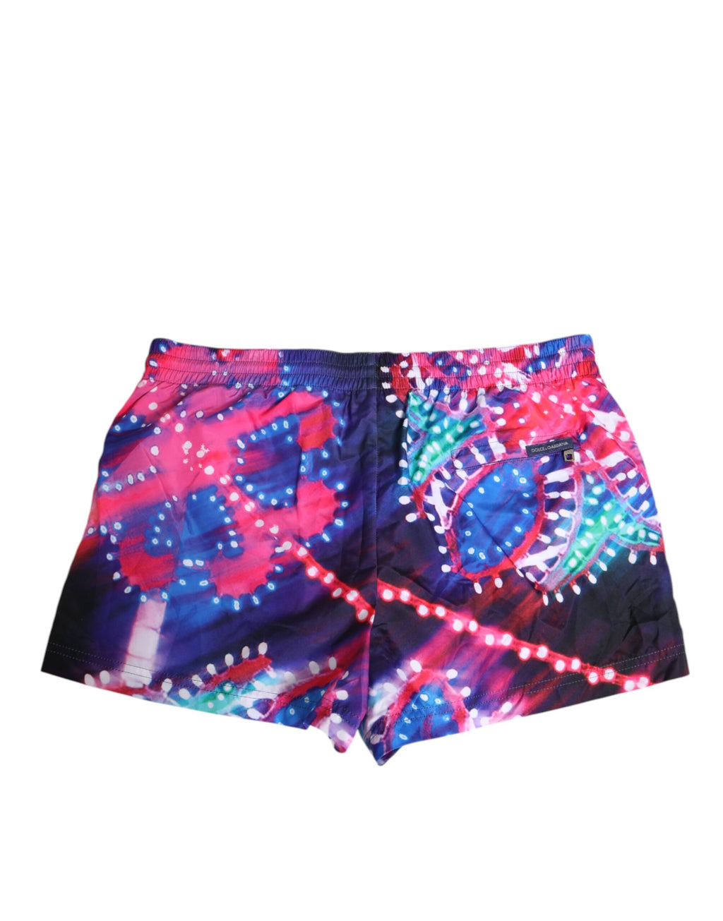 Shorts de bain en polyester multicolores avec imprimé néon de Dolce & Gabbana, style évasé et tissu léger.
