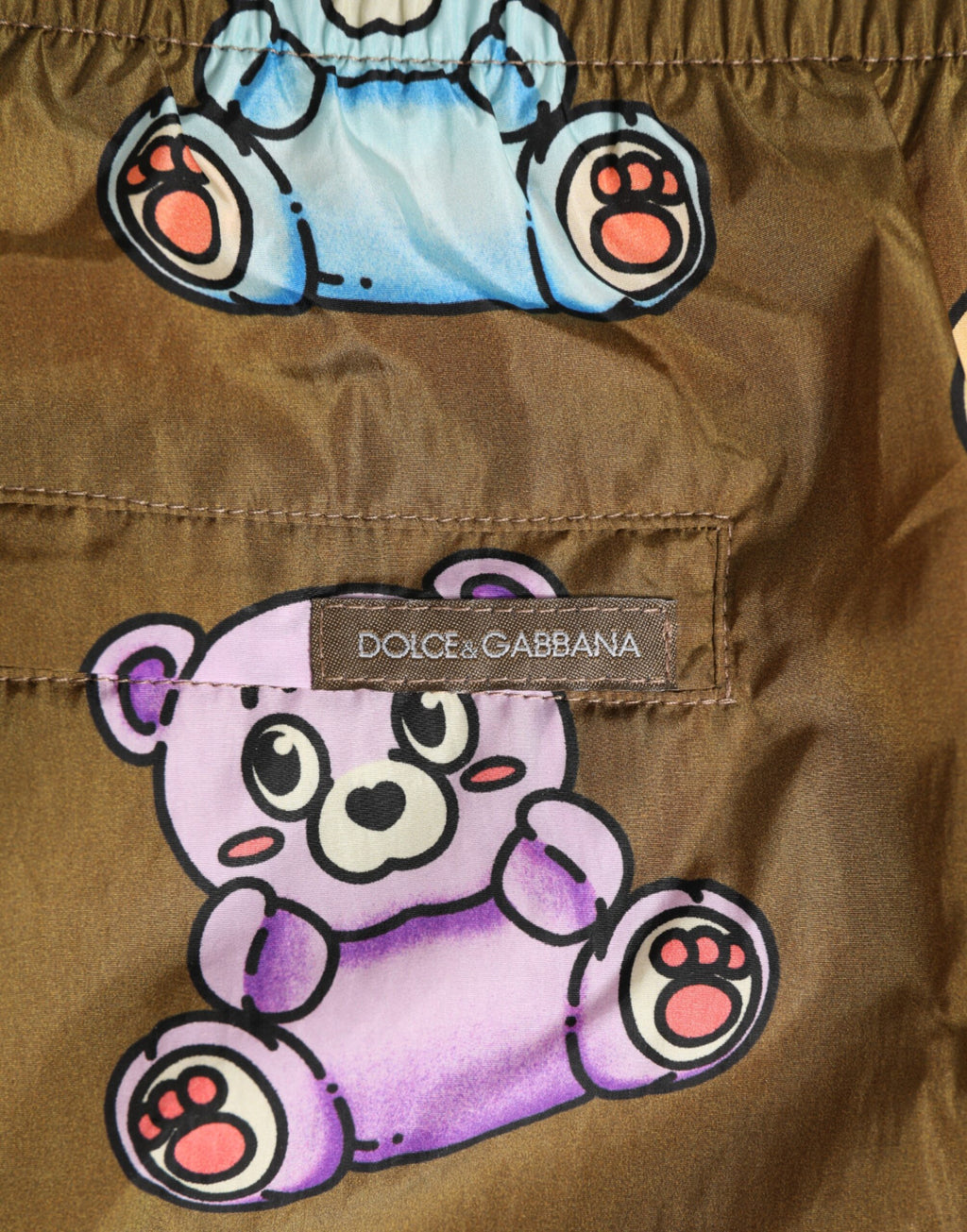 Shorts de bain pour homme Dolce & Gabbana, en coloris multicolore et style teddy bear, avec motif distinctif.
