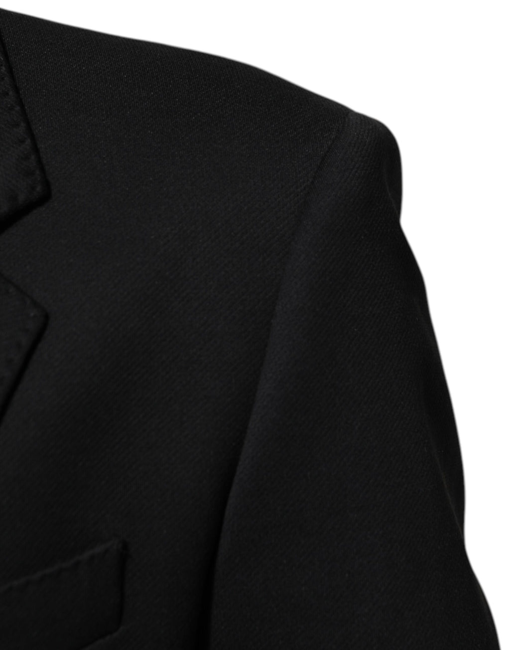 Veste homme en coton bleu foncé Dolce & Gabbana, blazer élégant avec coupe classique et détails sophistiqués.
