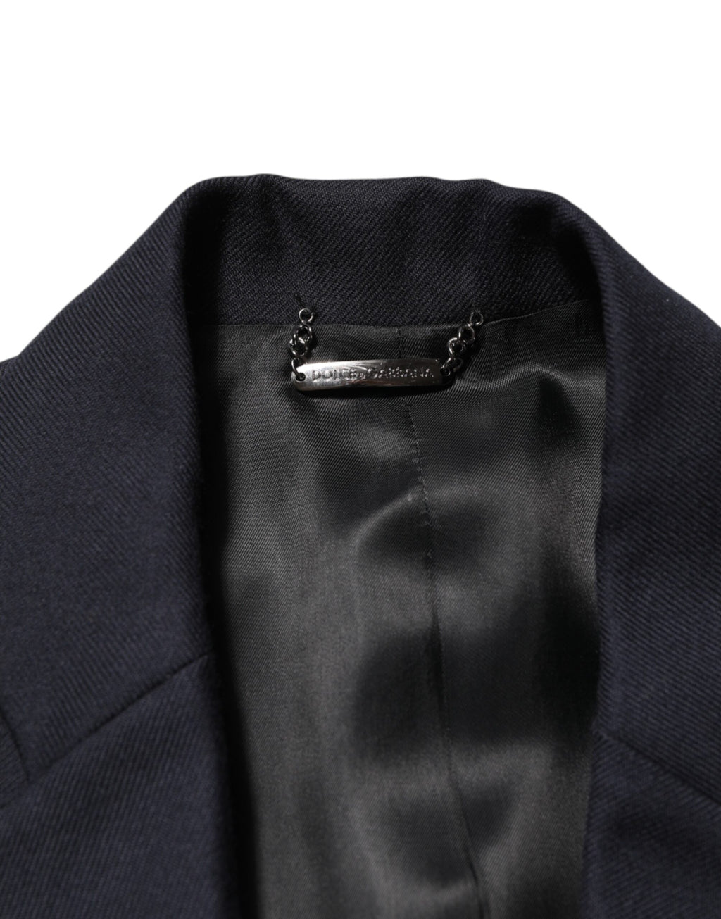 Veste blazer en laine bleue foncée pour homme de Dolce & Gabbana, style élégante et classique.