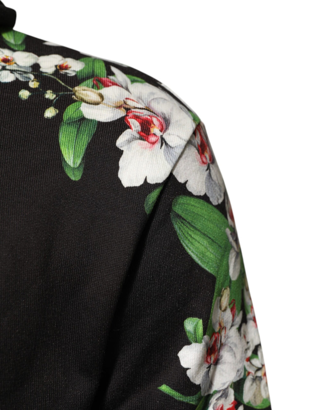 Sweat à capuche Dolce & Gabbana KING Black Orchid avec logo floral, design élégant et tendance, vue de face.