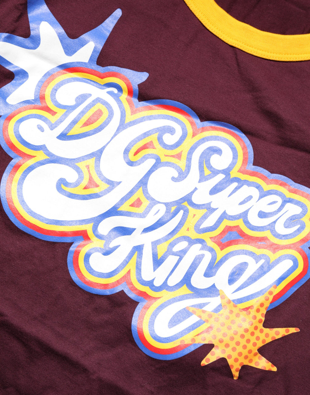 T-shirt en coton bordeaux Dolce & Gabbana DG Super King Logo, design élégant avec logo visible sur le devant.