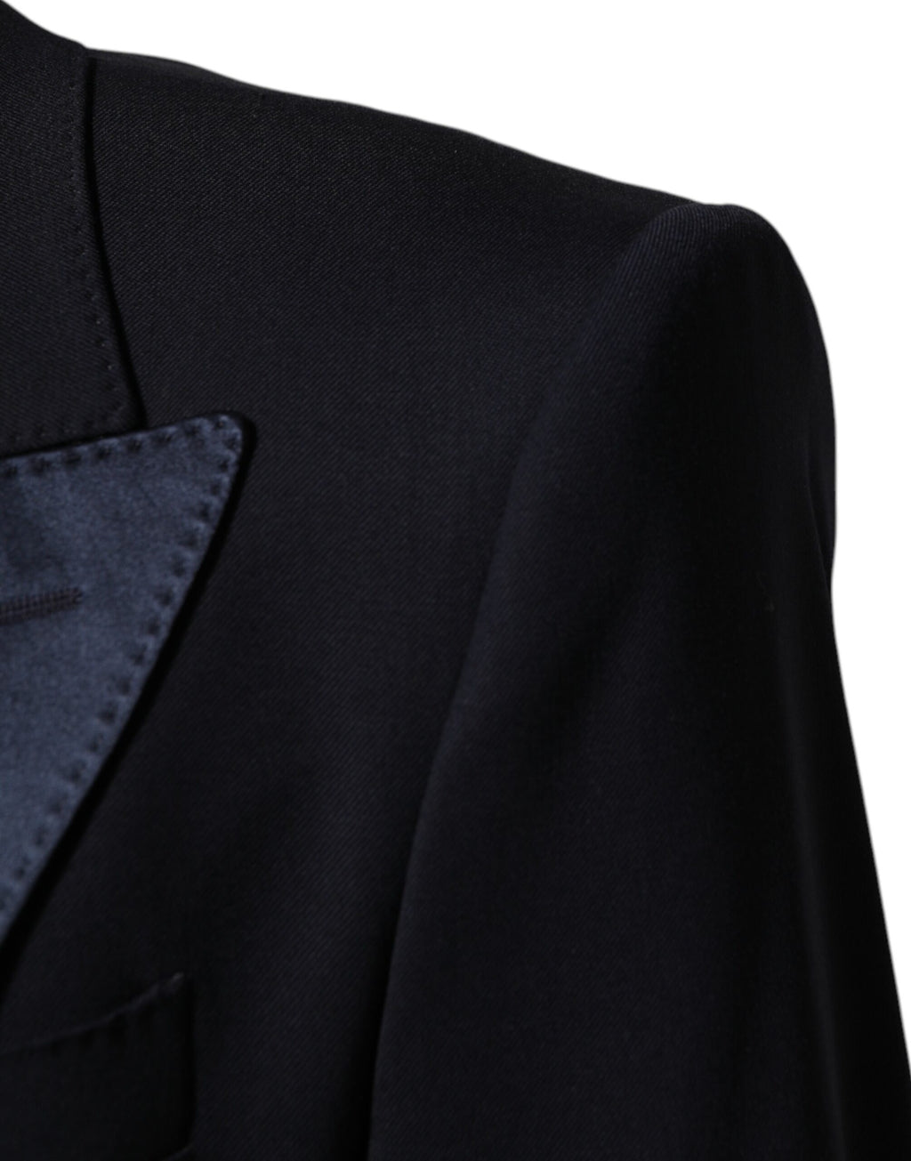 Costume en laine et soie noir Dolce & Gabbana Sicilia, trois pièces, veste, pantalon et gilet élégants et sophistiqués.