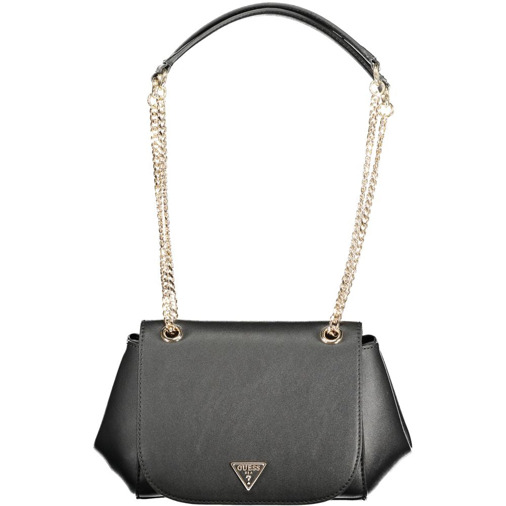 Sac à main Guess Jeans en polyuréthane noir pour femmes, design élégant et moderne, avec détails tendance.
