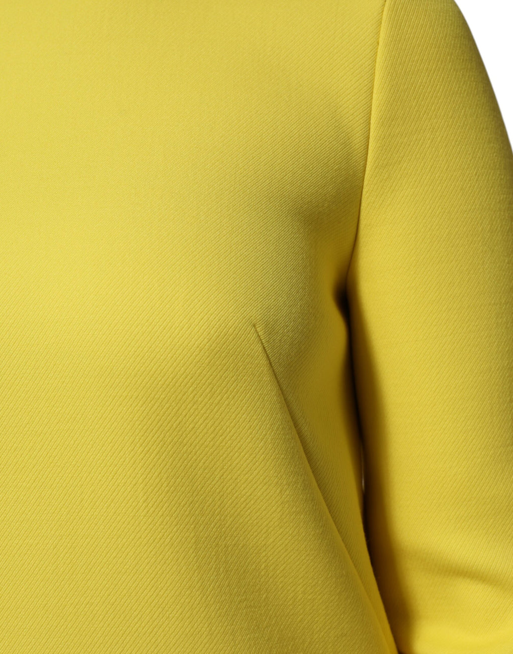 Robe courte jaune en viscose et acétate de Dolce & Gabbana avec manches longues et style élégant.