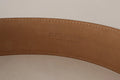 Dolce & Gabbana Brown Leather Gold Metal Oval Buckle Belt