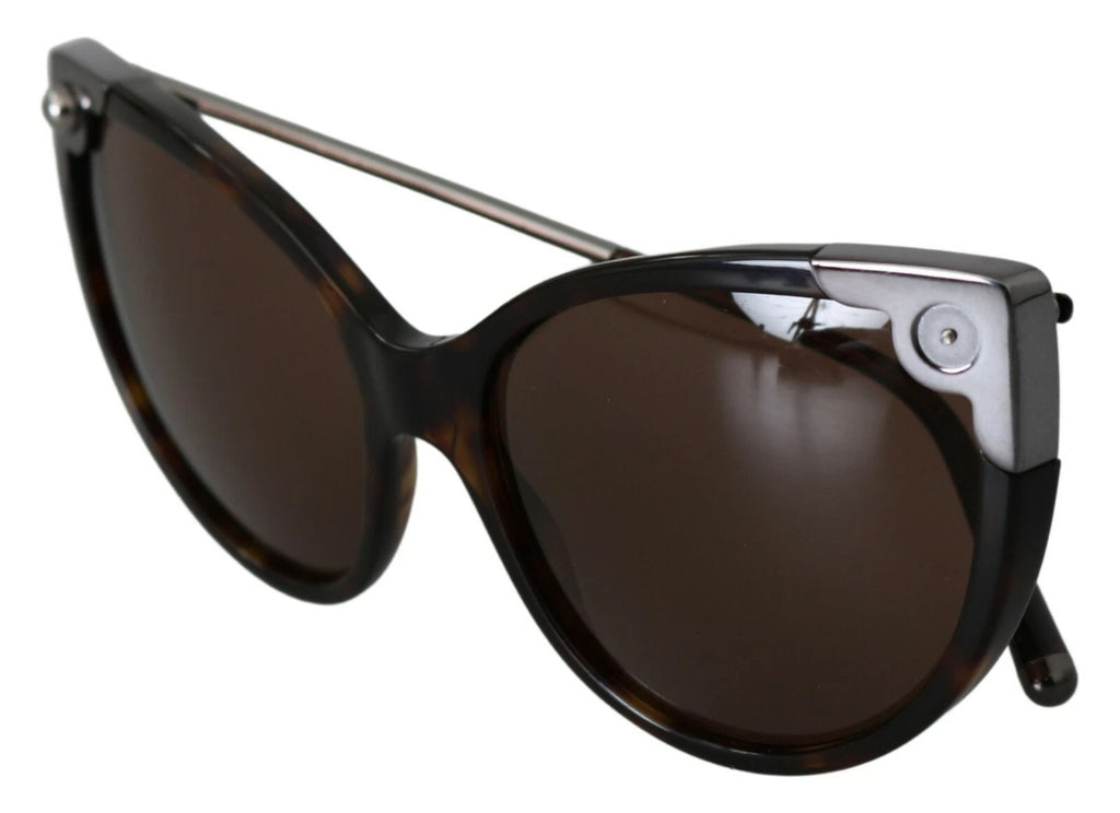 Lunettes de soleil Dolce & Gabbana DG4337 Dark Havana, monture œil de chat pour femmes, style élégant et moderne