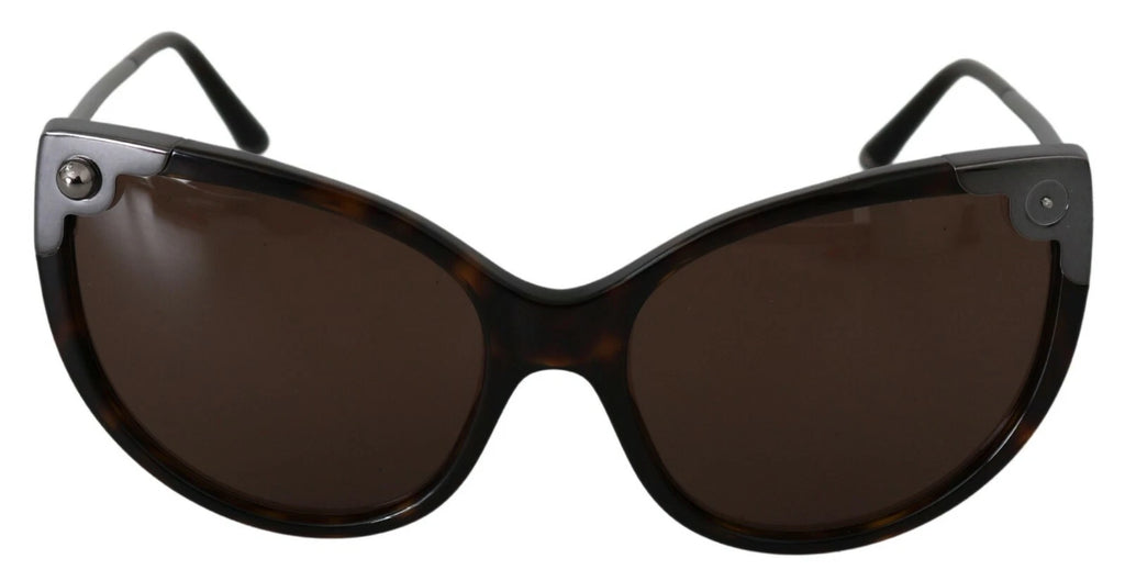 Lunettes de soleil pour femmes Dolce & Gabbana DG4337 Dark Havana, monture œil de chat, style élégant et tendance.