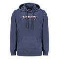Sweat à capuche en coton bleu pour homme de Tommy Hilfiger, vue de face avec détails du logo sur la poitrine.