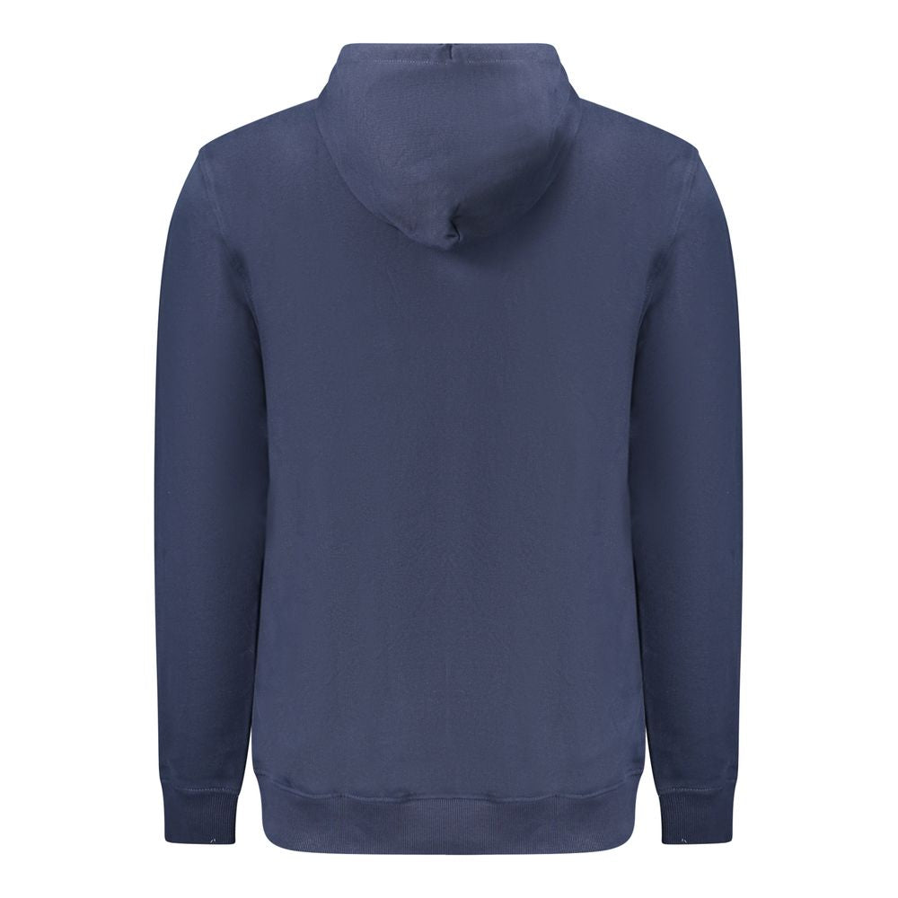 Sweat à capuche en coton bleu pour homme de Tommy Hilfiger, détail du logo sur la poitrine, style décontracté et confortable.