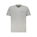 T-shirt gris en coton pour homme de Guess Jeans, coupe classique, visible sur un mannequin.