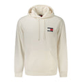 Sweat-shirt à capuche en coton blanc pour homme de Tommy Hilfiger, vue de face avec logo sur la poitrine.