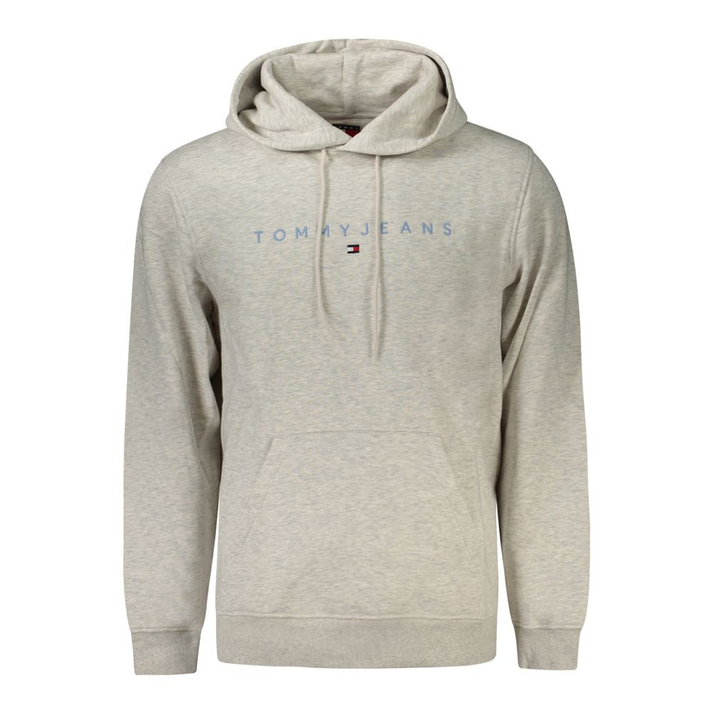 Sweatshirt gris en coton pour homme de Tommy Hilfiger, style décontracté avec logo discret sur la poitrine.
